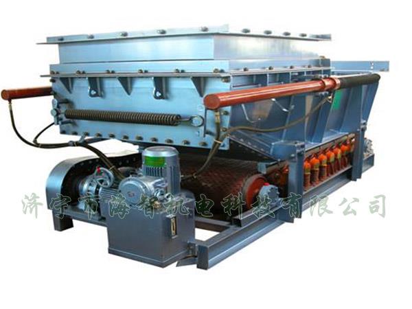 它將帶式（甲帶）給料機(jī)的手動(dòng)檢修閘門(mén)改為電動(dòng)、液動(dòng)或氣動(dòng)控制閥門(mén)，增大了閘門(mén)推力